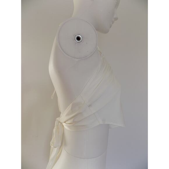 BEIGE BOTANY cropped halter top cream size Large NWT - Picture 5 of 7